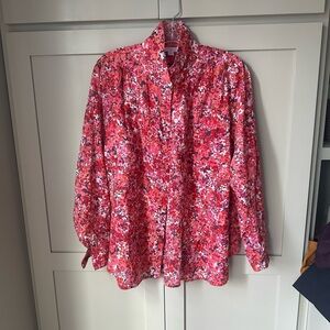 NWOT/EUC J.JILL Beautidul Floral Button-Down Blouse, SZ M
